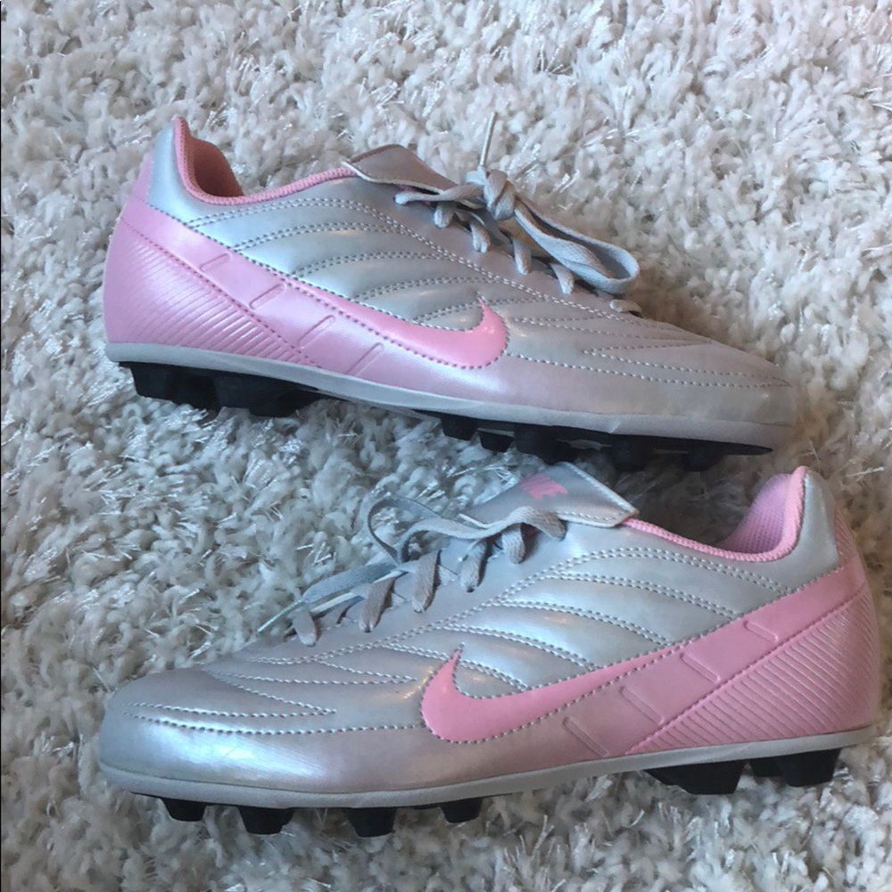Brand New in Box! Pink and Silver Nike Cleats!